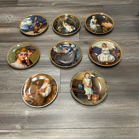Norman Rockwell Lot of 8 Plates - Picture 2 of 15